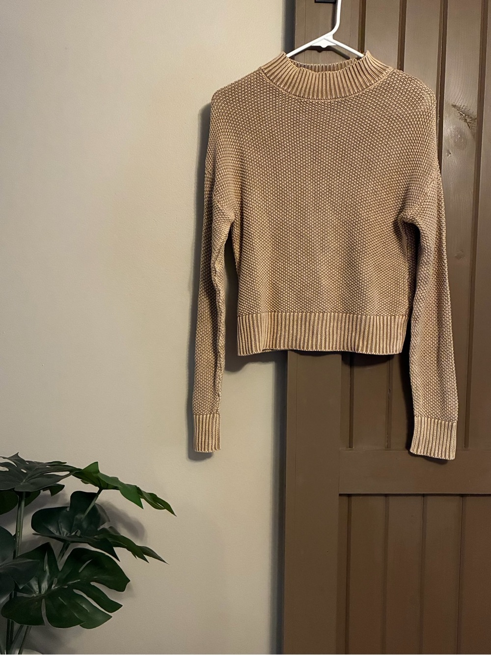 Forever 21 Taupe Knit Crewneck Sweater